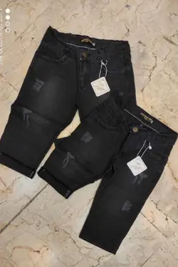 شلوارک لی اسپرت زغالی مدل کمری - عمده فروشی لباس بچه‌گانه اکوبازار