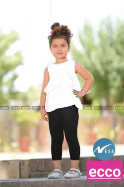 شومیز شلوار دخترانه سفید مشکی - عمده فروشی لباس بچه‌گانه اکوبازار