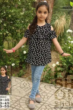 تاپ نخی طرح پاپیون ریز - عمده فروشی لباس بچه‌گانه اکوبازار