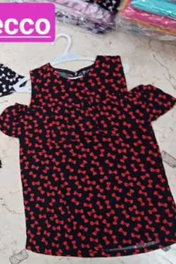 تاپ نخی طرح پاپیون ریز - عمده فروشی لباس بچه‌گانه اکوبازار