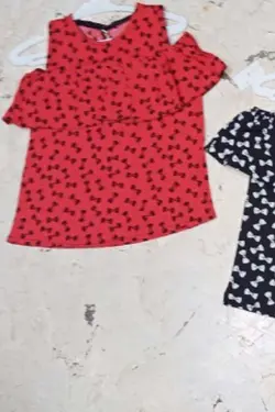 تاپ نخی طرح پاپیون ریز - عمده فروشی لباس بچه‌گانه اکوبازار