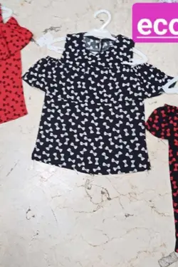 تاپ نخی طرح پاپیون ریز - عمده فروشی لباس بچه‌گانه اکوبازار