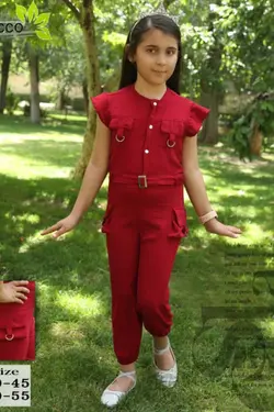 رامپر سرهمی دخترانه - عمده فروشی لباس بچه‌گانه اکوبازار