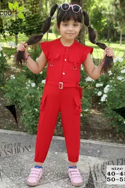 رامپر سرهمی دخترانه - عمده فروشی لباس بچه‌گانه اکوبازار