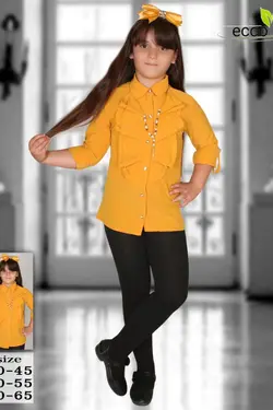 شومیز مجلسی دخترانه یقه حلزونی - عمده فروشی لباس بچه‌گانه اکوبازار