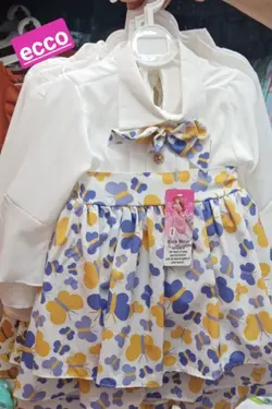 شومیز حریر دامن بوگاتی دخترانه - عمده فروشی لباس بچه‌گانه اکوبازار