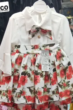 شومیز حریر دامن بوگاتی دخترانه - عمده فروشی لباس بچه‌گانه اکوبازار