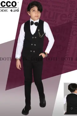 جلیغه شلوار سایز کوچک فاستونی مشکی - عمده فروشی لباس بچه‌گانه اکوبازار