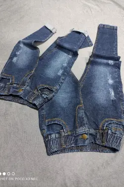 شلوار لی اسپرت کمر دکمه قواره مام - عمده فروشی لباس بچه‌گانه اکوبازار