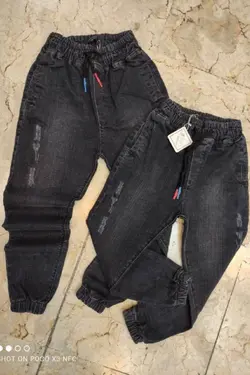 شلوار لی پر دور کش مچ کش جیب فیلتو - عمده فروشی لباس بچه‌گانه اکوبازار