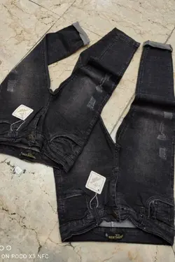 شلوار لی زغالی سوپر کش اسپرت - عمده فروشی لباس بچه‌گانه اکوبازار