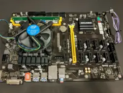 باندل مادربورد BIOSTAR TB250-BTC به همراه G 4400T و رم 4 گیگ و فن