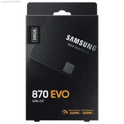 ssd سامسونگ مدل 870 Evo ظرفیت 500 گیگابایت گارانتی اصلی