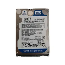 HDD LAPTOP 320G MIX BRAND درصد سلامت 97-100