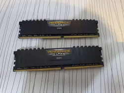 رم 32 گیگ برند کورسیر مدل CORSAIR VENGENCE LPX 32G 2666 (استوک) - شهرکامپیوتر