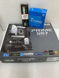 باندل استوک DDR5 مادربورد ASUS Z690-P و i7 12700K و 16G RAM