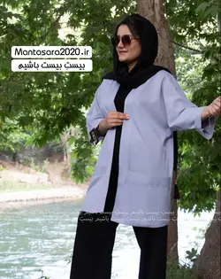 مانتو شانتون دو جیب کوتاه