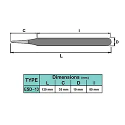پنس آنتی استاتیک سر پهن ESD_13