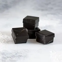 جعبه جواهرات 24 عددی بسته بندی مدل انگشتری سنگی مشکی