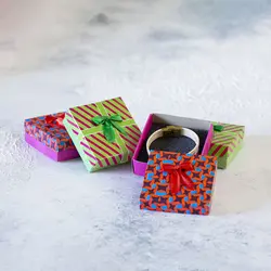 جعبه جواهرات 12 عددی بسته بندی شده مدل پاپیونی بزرگ