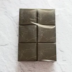 جعبه جواهرات 6 عددی بسته بندی شده مدل پایه بلند سنگی مشکی