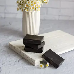 جعبه جواهرات 24 عددی بسته بندی مدل نیم ست کوچک سنگی مشکی