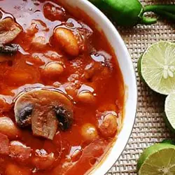 کنسرو لوبیا چیتی با قارچ خوشبخت 380 گرم