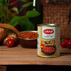 کنسرو لوبیا چیتی با سس گوجه فرنگی خوشبخت 380 گرم
