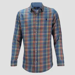 پیراهن مردانه چهارخانه جین کد 10017