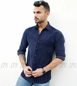 پیراهن مردانه مخمل آستین بلند کد 10001