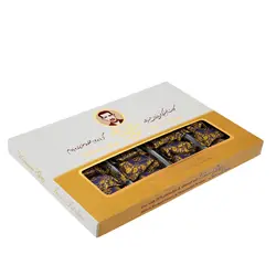 گز لقمه مخلوط پسته و بادام ۲۸ درصد (250 گرمی)