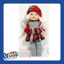 عروسک موزیکال لباس چهار خونه - فروشگاه آنلاین اسباب بازی