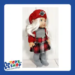 عروسک موزیکال لباس چهار خونه - فروشگاه آنلاین اسباب بازی