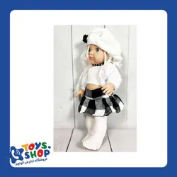 عروسک موزیکال لباس چهار خونه - فروشگاه آنلاین اسباب بازی