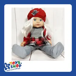 عروسک موزیکال لباس چهار خونه - فروشگاه آنلاین اسباب بازی