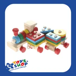 قطار چوبی پازلی - فروشگاه آنلاین اسباب بازی