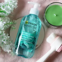 ژل شستشو صورت حاوی آلوئه ورا گارنیه سری Skin Active حجم 200 میلی لیتر