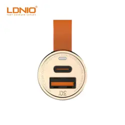 شارژر فندکی فست شارژ Ldnio C509Q 5A QC4+ PD3.0 30W + کابل تایپ سی