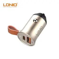 شارژر فندکی فست شارژ Ldnio C509Q 5A QC4+ PD3.0 30W + کابل تایپ سی