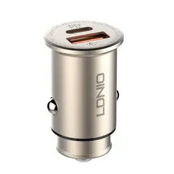 شارژر فندکی فست شارژ 2 پورت الدینیو  LDNIO C506Q QC4 PD3 30W