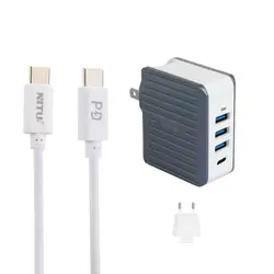 شارژر دیواری سوپر فست شارژ QC3.0+PD نیتو NITU NTPD19  با کابل Type-C به Type-C
