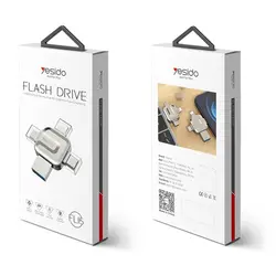 مبدل OTG +‌ فلش مموری 4 سر یسیدو 128 گیگابایت YESIDO FL15 128GB Flash Drive