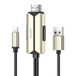 کابل لایتنینگ به HDMI یسیدو 4k YESIDO HM12 طول 2 متر