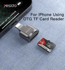 رم ریدر لایتنینگ OTG CARD READER یسیدو YESIDO GS18