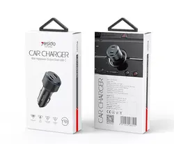 شارژر فندکی فست شارژ 2 پورت یسیدو YESIDO Y48 QC3 PD3 60W