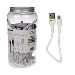 کابل دبه ای تایپ سی فست شارژ نیتو NITU NC251 25cm بسته 40 عددی