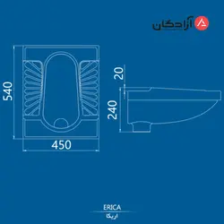 توالت ایرانی چینی کرد مدل اریکا تخت