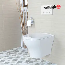 توالت فرنگی وال هنگ چینی کرد مدل دافنه