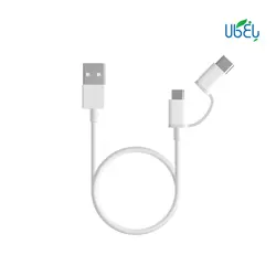 کابل شارژ شیائومی USB به Type_C/Micro (30سانت)