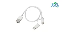 کابل شارژ شیائومی USB به Type_C/Micro (30سانت)